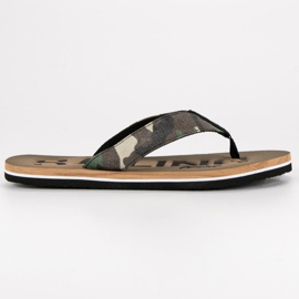 American Club Chanclas de hombre americano marrón verde