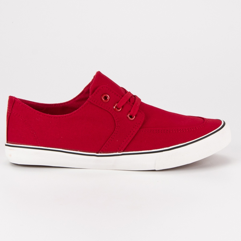 Zapatillas rojas atadas rojo