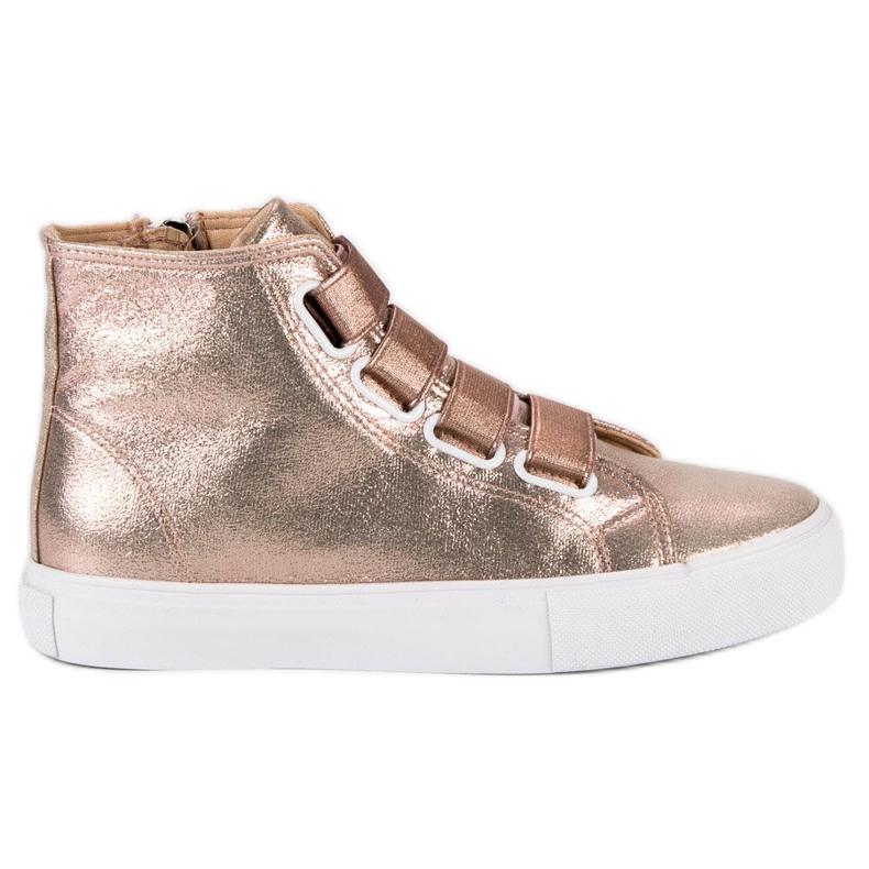 Deportivas Rosas Con Elástico rosado