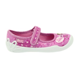 Befado zapatos infantiles bailarinas babuchas 114x306 blanco rosa