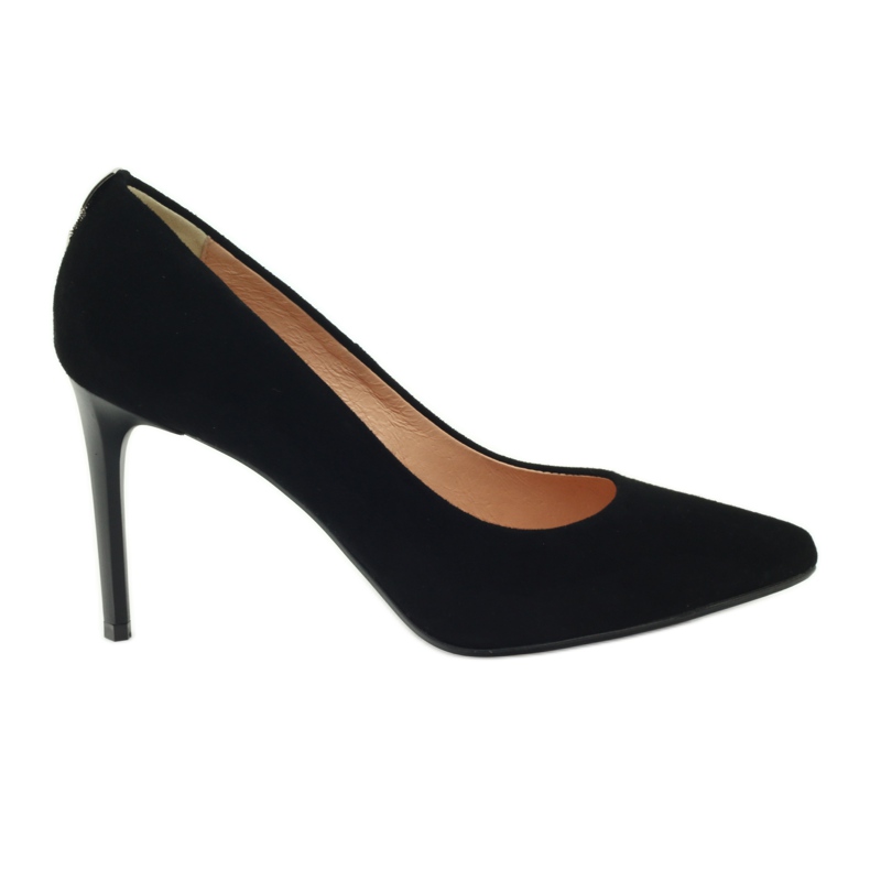 Espinto Bombas de cuero para mujeres en Szpilka 791 Black negro Espinto Bombas de cuero para mujeres en Szpilka 791 Black negro