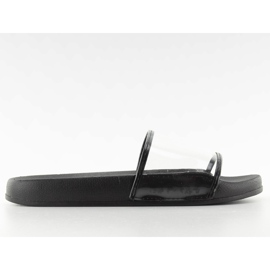 Zapatillas con una correa transparente ts168-6 negro