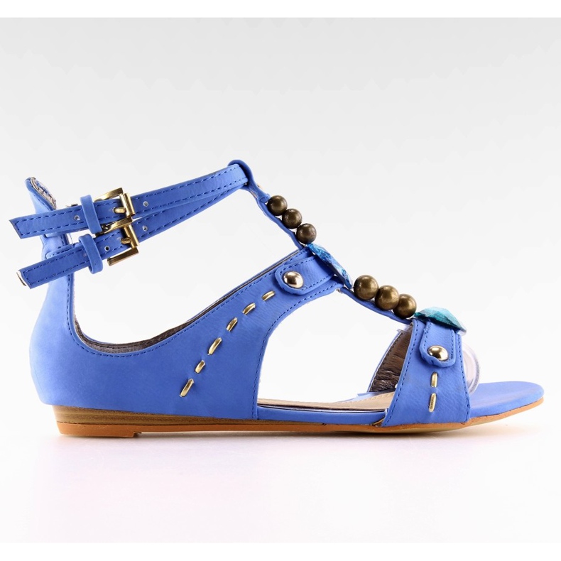 Sandalias con piedras azul ZS3522