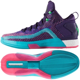 Zapatillas de baloncesto adidas John Wall 2 Boost Prime Knit M D70028 multicolor púrpura