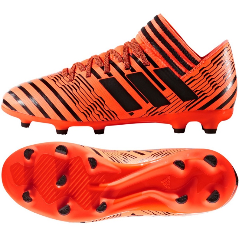 Botas de fútbol adidas Nemeziz 17.3 Fg Jr S82428 naranja naranja
