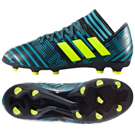 Las botas de fútbol adidas Nemeziz 17.3 Fg Jr. azul