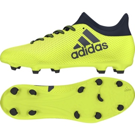 Las botas de fútbol adidas X 17.3 Fg Jr. con acerca de ł volumen y