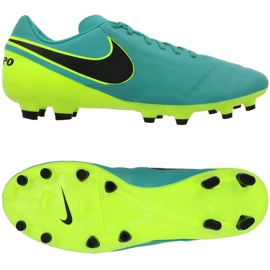 Nike Tiempo Genio Ii Fg M 819213-307 zapatos de fútbol negro azul