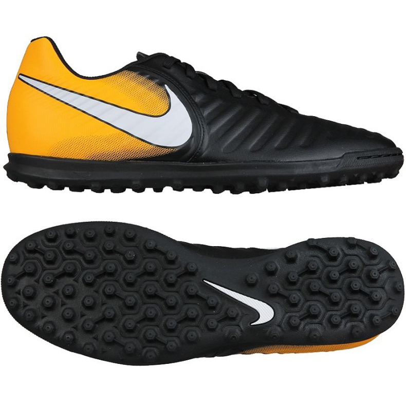 Nike TiempoX Rio Iv Tf M 897770-008 zapatos de fútbol multicolor negro