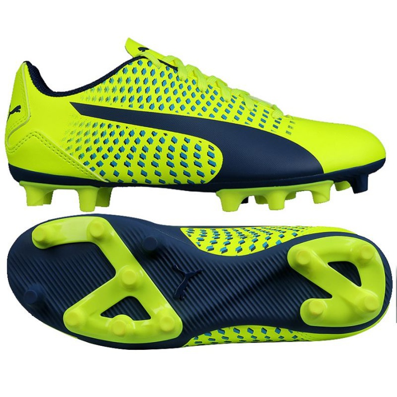 Botas de fútbol Puma Adreno Iii Fg Safety Junior 104049 10 dorado verde