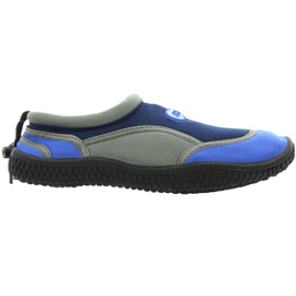 Zapatos de playa de neopreno Aqua-Speed ​​Jr., azul marino y gris multicolor