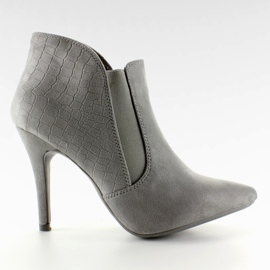 Botines de gamuza elegantes. 1080 gris.