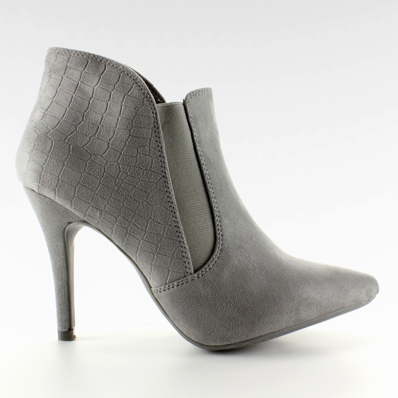 Botines de gamuza elegantes. 1080 gris.