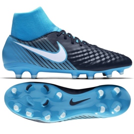 Nike Magista Onda Ii Df Fg M 917787-414 Zapatos de fútbol multicolor azul