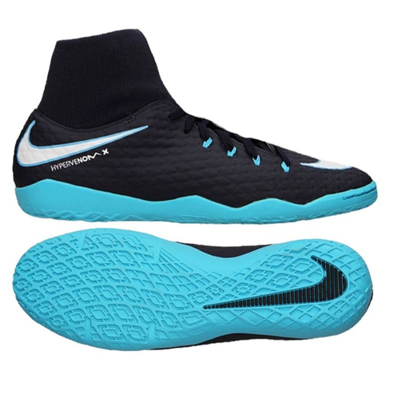 Zapatos de interior Nike HypervenomX Phelon Iii Df Ic M 917768-414 azul marino azul marino