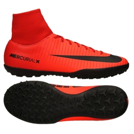 Nike MercurialX Victory Vi Df Tf M 903614-616 Zapatos de fútbol rojo rojo