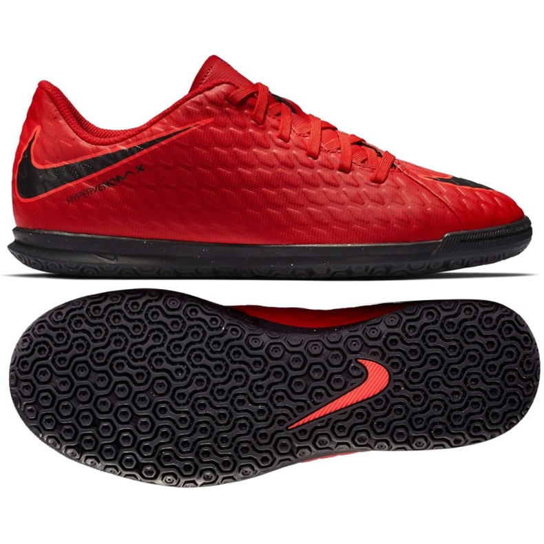 Zapatillas de interior Nike HypervenomX Phade Iii Ic Jr 852583-616 rojo rojo