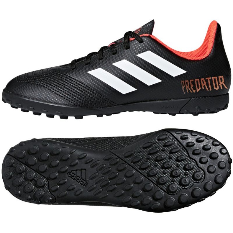 Botas de fútbol Adidas Predator Tango 18.4 Tf Jr CP9095 negro negro Botas de fútbol Adidas Predator Tango 18.4 Tf Jr CP9095 negro negro