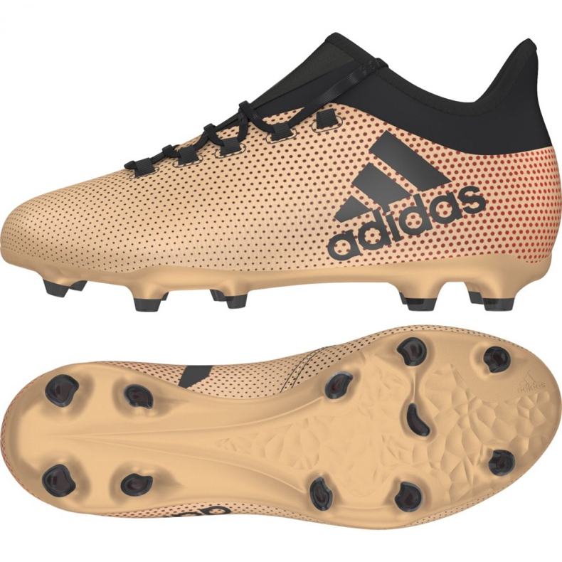 Botas de fútbol Adidas X 17.1 Fg Jr CP8977 dorado Botas de fútbol Adidas X 17.1 Fg Jr CP8977 dorado