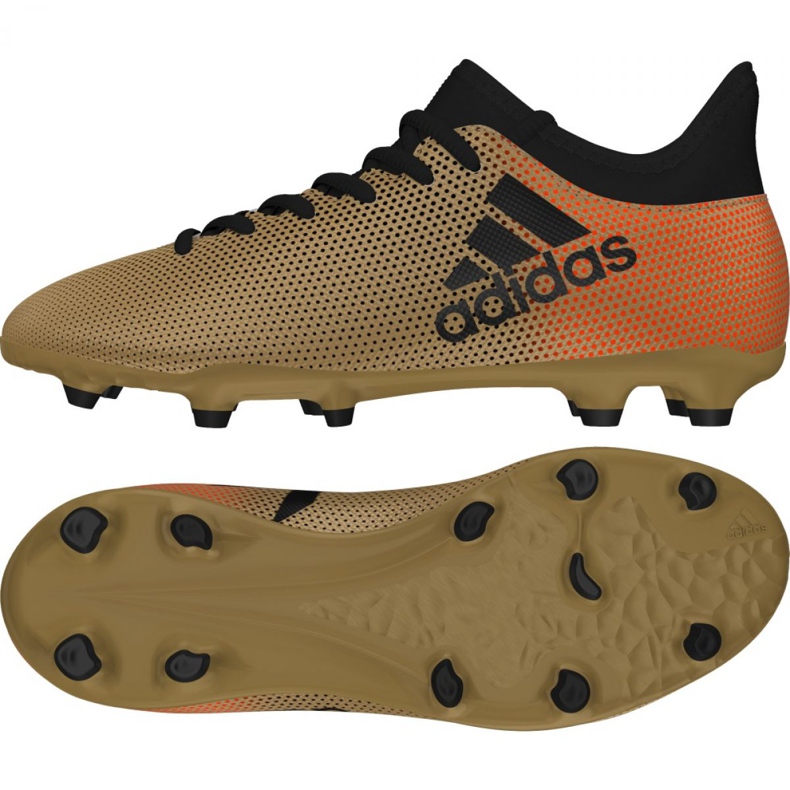 Botas de fútbol Adidas X 17.3 Fg Jr CP8990 oro blanco dorado