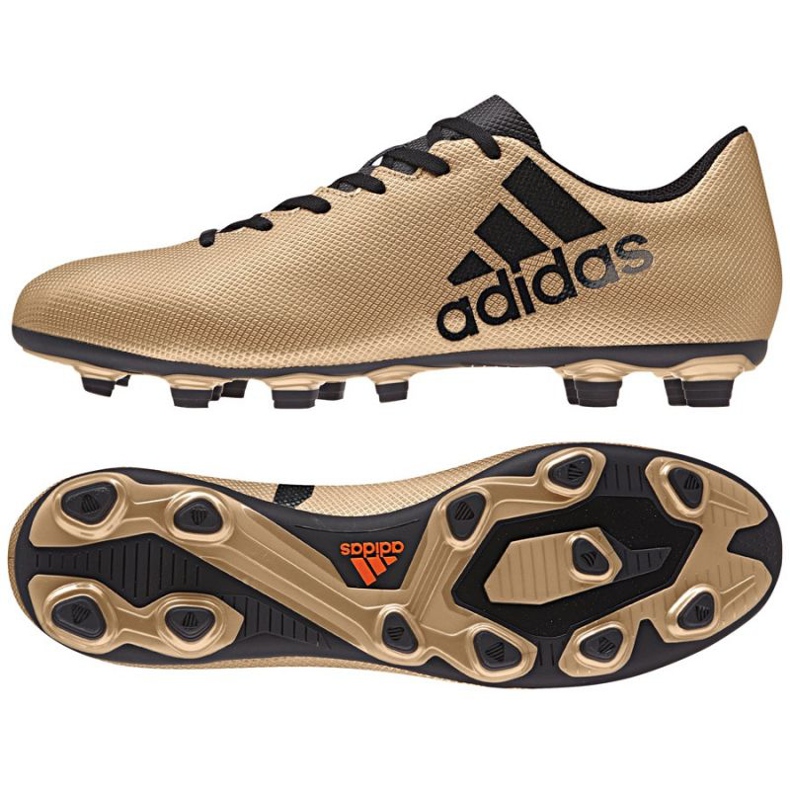 Botas de fútbol Adidas X 17.4 FxG M CP9195 dorado Botas de fútbol Adidas X 17.4 FxG M CP9195 dorado