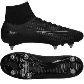 Nike Mercurial Victory Vi Df Sg 903610-001 zapatos de fútbol negro negro