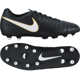 Nike Tiempo Rio Iv Fg M 897759-002 zapatos de fútbol multicolor negro