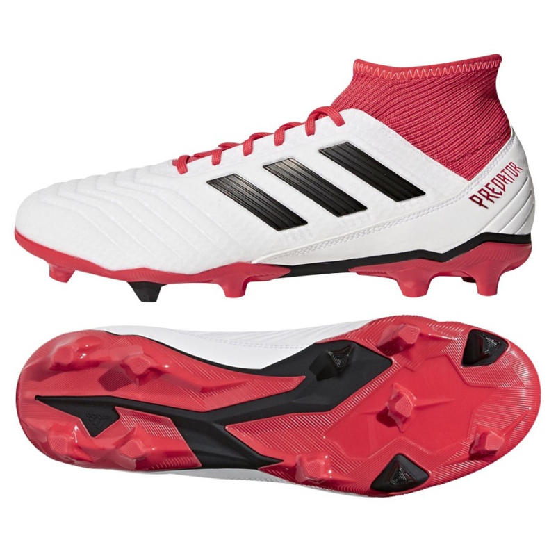 Botas de fútbol Adidas Predator 18.3 Fg M CM7667 blanco blanco Botas de fútbol Adidas Predator 18.3 Fg M CM7667 blanco blanco