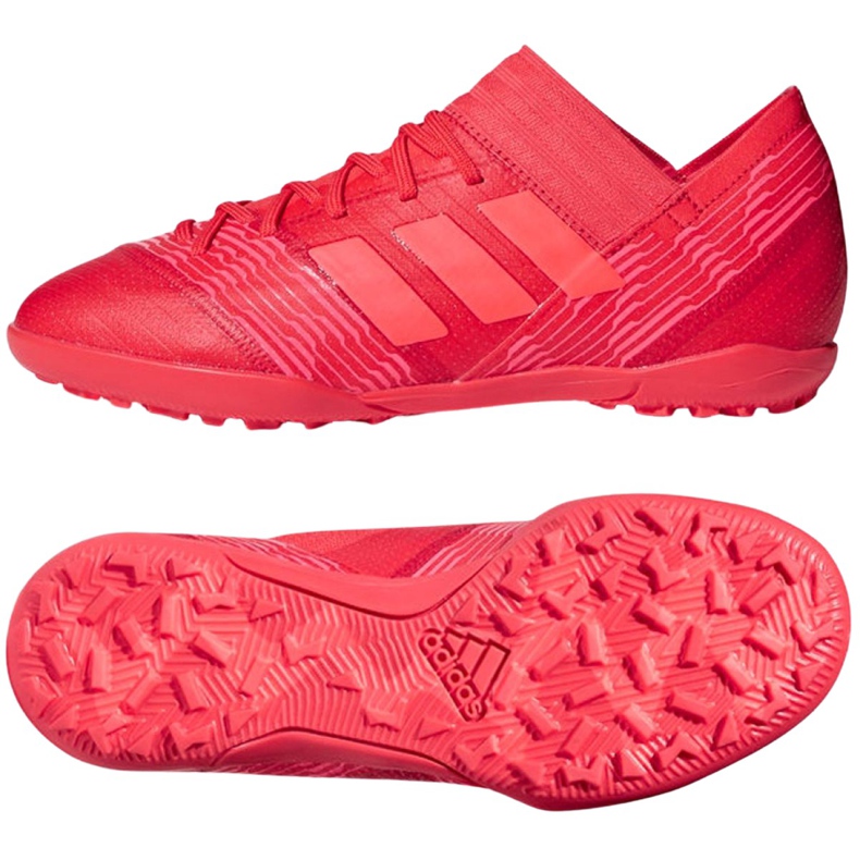 Botas de fútbol Adidas Nemeziz Tango 17.3 Tf Jr CP9238 rojo multicolor