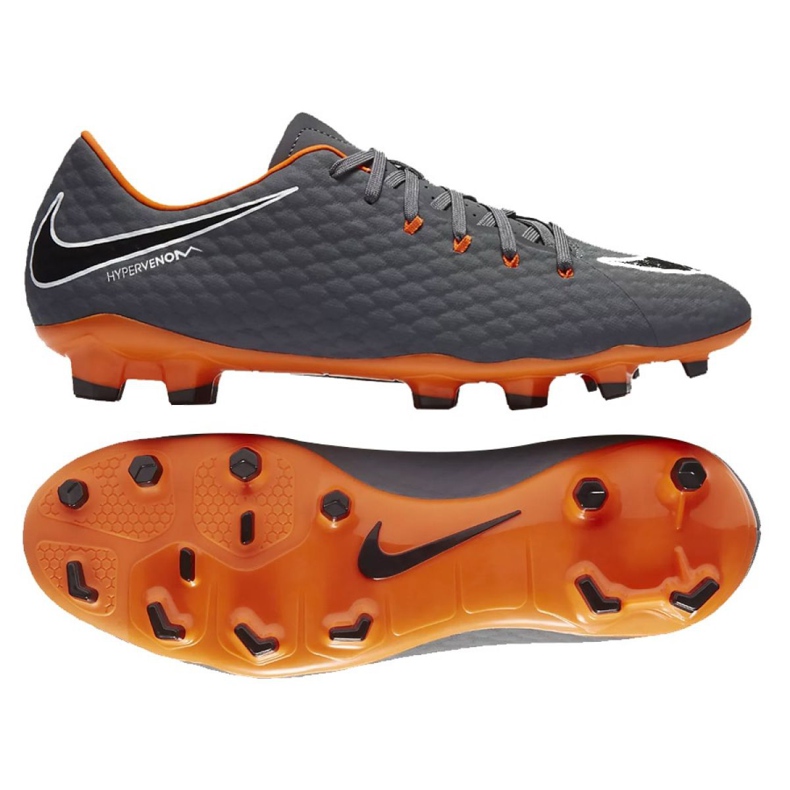 Nike Hypervenom Phantom 3 Academy Fg M AH7271-081 zapatos de fútbol gris gris Nike Hypervenom Phantom 3 Academy Fg M AH7271-081 zapatos de fútbol gris gris