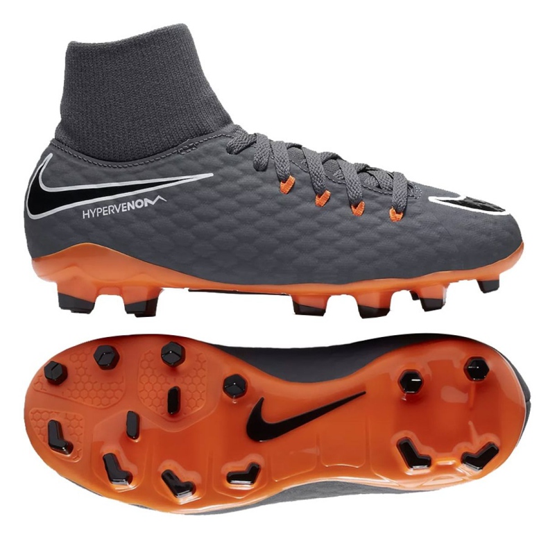 Zapatillas de fútbol Nike Hypervenom Phantom 3 Academy Df Fg Jr AH7287-081 multicolor gris Zapatillas de fútbol Nike Hypervenom Phantom 3 Academy Df Fg Jr AH7287-081 multicolor gris