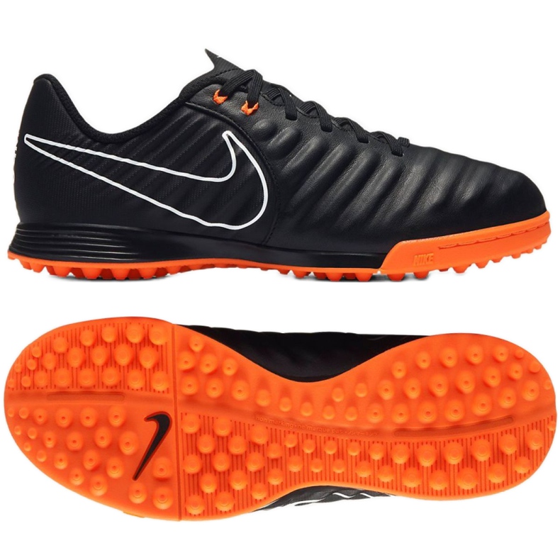 Nike LegendX Academy Tf Jr AH7259-080 zapatos de fútbol negro negro Nike LegendX Academy Tf Jr AH7259-080 zapatos de fútbol negro negro