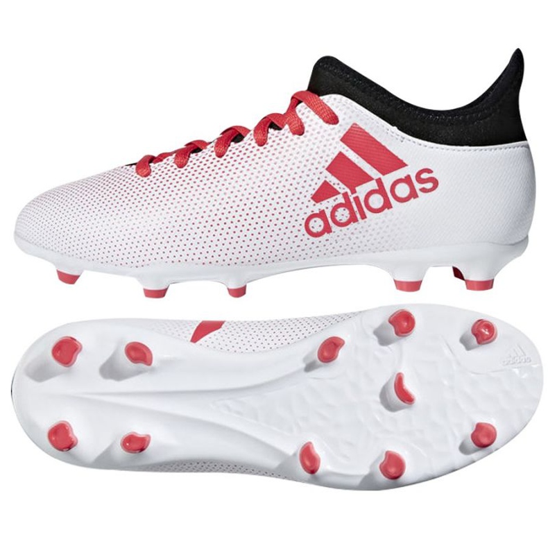 Botas de fútbol Adidas X 17.3 Fg Jr CP8991 multicolor blanco Botas de fútbol Adidas X 17.3 Fg Jr CP8991 multicolor blanco