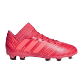 Las botas de fútbol adidas Nemeziz 17.3 Fg Jr CP9166 rojo rojo