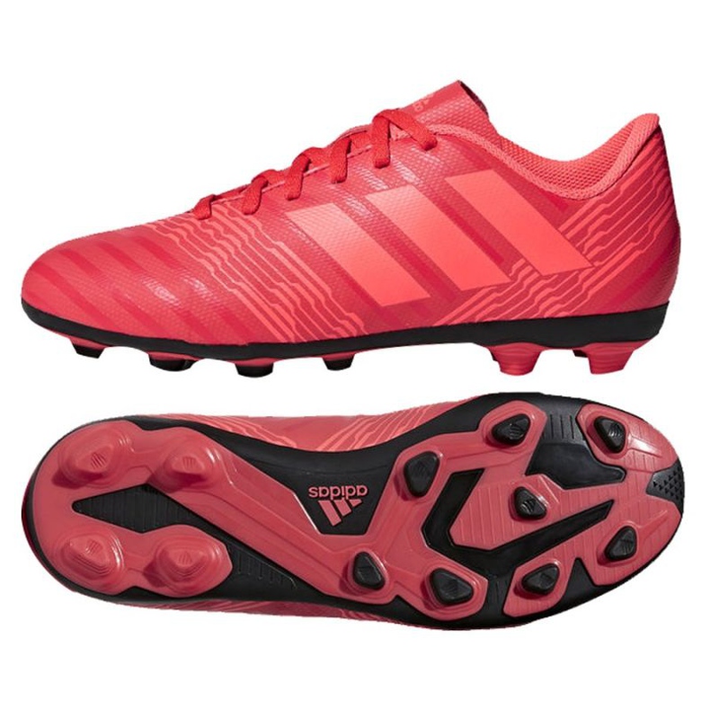 Botas de fútbol Adidas Nemeziz 17.4 FxG Jr CP9207 rojo rojo