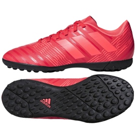 Botas de fútbol adidas Nemeziz Tango 17.4 Tf Jr CP9215 multicolor rojo