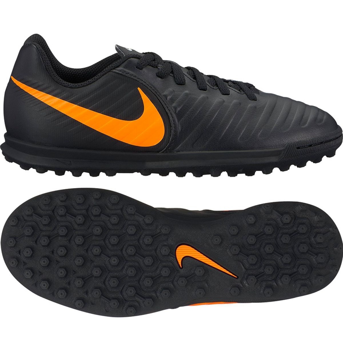 Nike LegendX 7 Club Tf Jr AH7261 080 zapatos de futbol negro negro