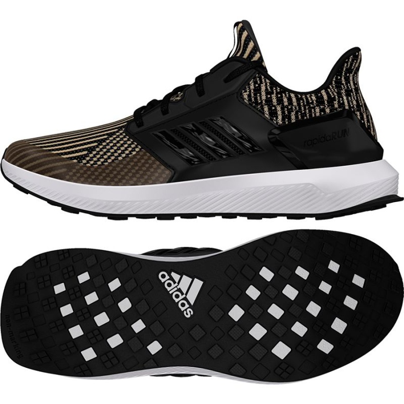 Zapatillas running adidas Rapida Run Knit Jr DB0220 negro