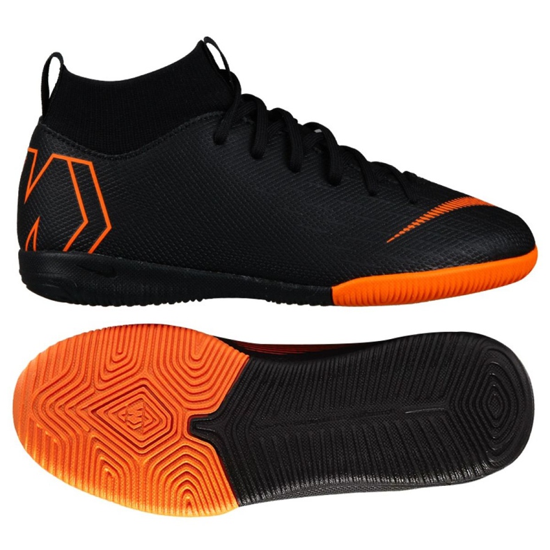 Zapatos de interior Nike Mercurial SuperflyX 6 Academy Gs Ic Jr AH7343-081 naranja negro Zapatos de interior Nike Mercurial SuperflyX 6 Academy Gs Ic Jr AH7343-081 naranja negro