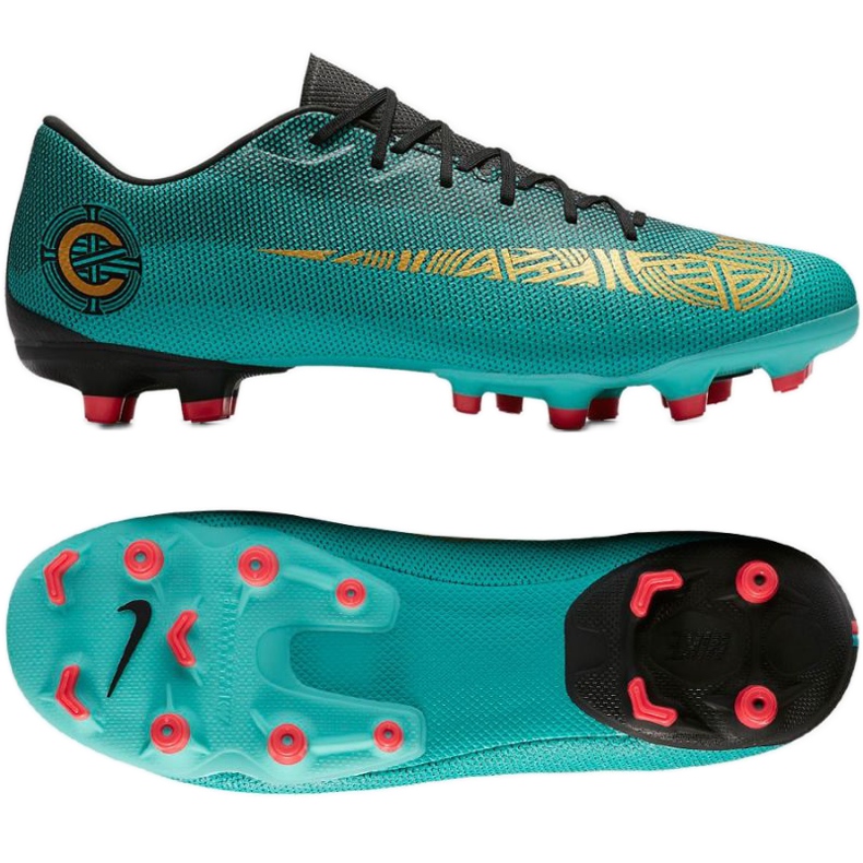 Nike Mercurial Vapor 12 Academy CR7 MG M AJ3721-390 zapatos de fútbol verde Nike Mercurial Vapor 12 Academy CR7 MG M AJ3721-390 zapatos de fútbol verde