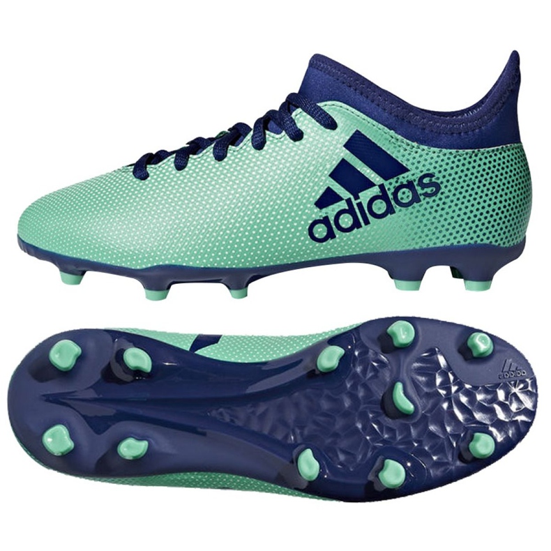 Botas de fútbol adidas X 17.3 Fg Jr CP8993 multicolor azul Botas de fútbol adidas X 17.3 Fg Jr CP8993 multicolor azul