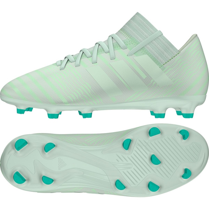 Botas de fútbol adidas Nemeziz 17.3 Fg Jr CP9167 verde verde