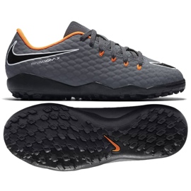 Nike Hypervenom PhantomX 3 Academy Tf Jr AH7294-081-S zapatos de fútbol gris gris