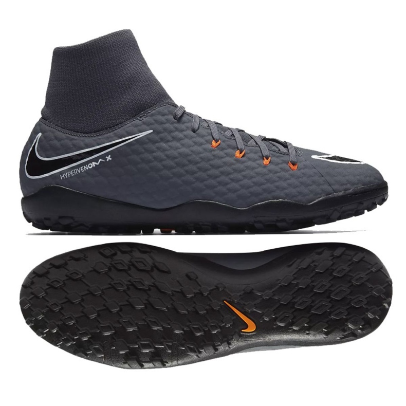 Botas de fútbol Nike Hypervenom PhantomX 3 Academy Df Tf M AH7276-081-S gris gris