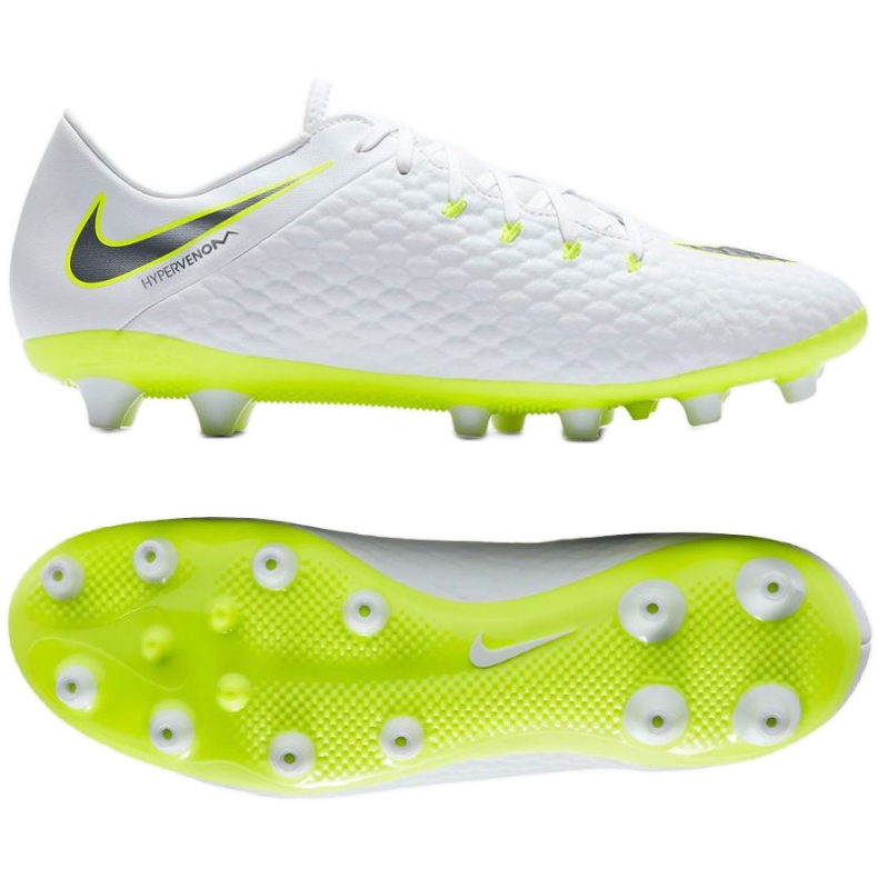 Nike Hypervenom Phantom 3 Academy Ag Pro M AJ6710-107 zapatillas de fútbol blanco blanco