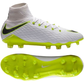 Nike Hypervenom Phantom 3 Pro Df Fg M AJ3802-107 zapatos de fútbol blanco blanco