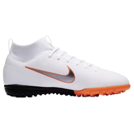 Nike Mercurial SuperflyX 6 Academy Gs Tf Jr AH7344-107 zapatos de fútbol blanco blanco Nike Mercurial SuperflyX 6 Academy Gs Tf Jr AH7344-107 zapatos de fútbol blanco blanco