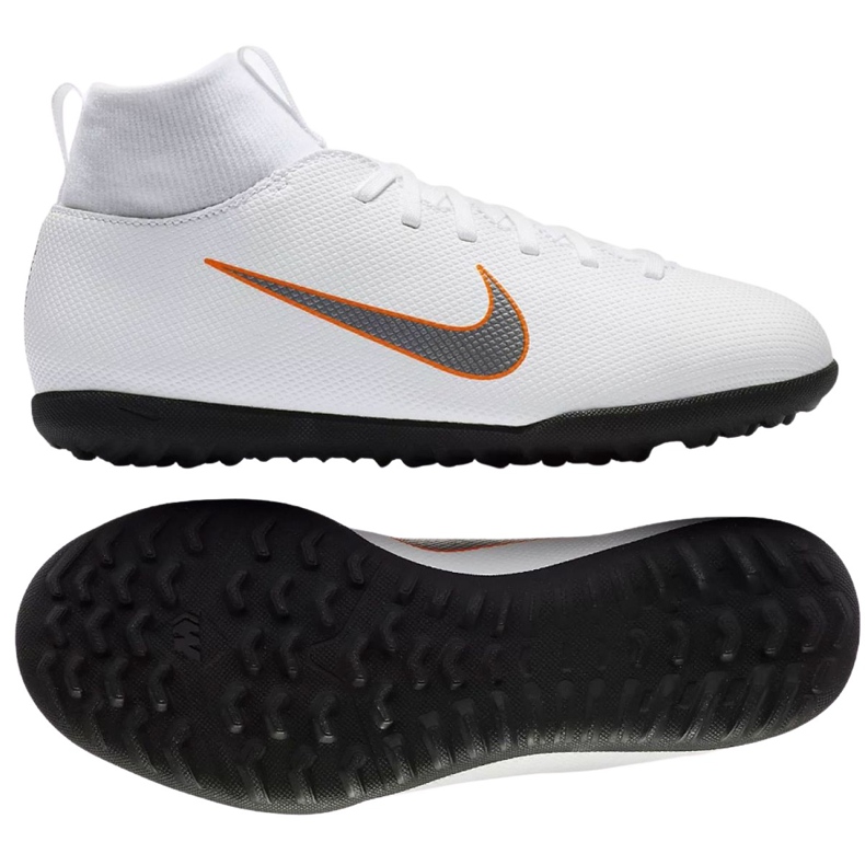 Nike Mercurial SuperflyX 6 Club Jr AH7345-107 zapatos de fútbol multicolor blanco