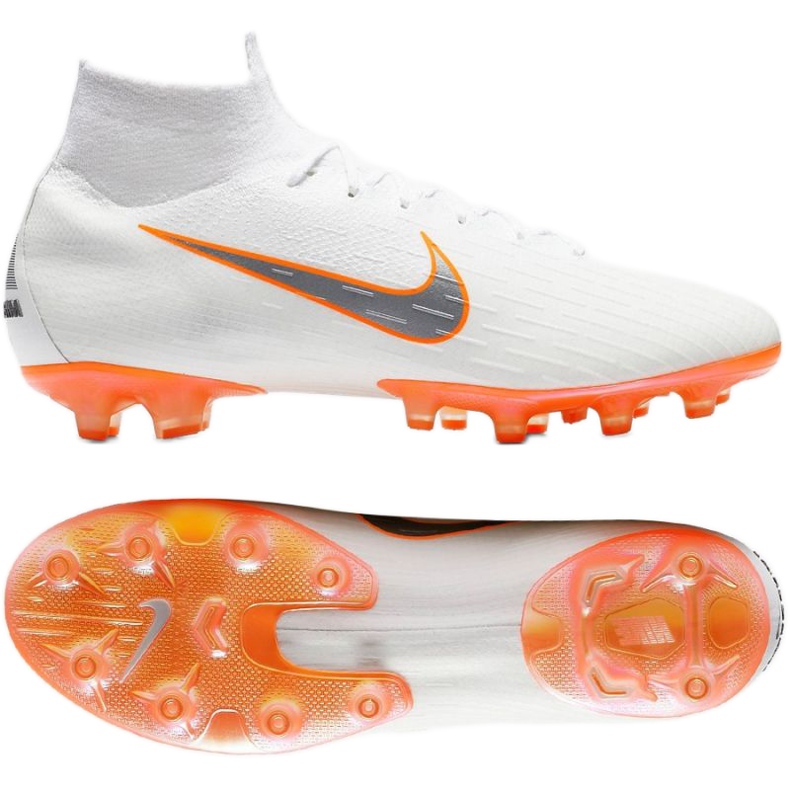 Nike Mercurial Superfly 6 Elite Ag Pro M AH7377-107 zapatos de fútbol blanco blanco