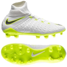 Nike Hypervenom Phantom 3 Elite Dynamic Fit Fg Jr AJ3791-107 zapatos de fútbol blanco blanco